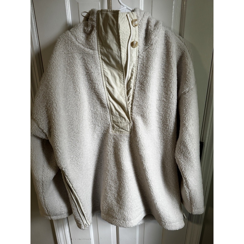 The White House Company London Pull Over Hoodie Size M Winter White